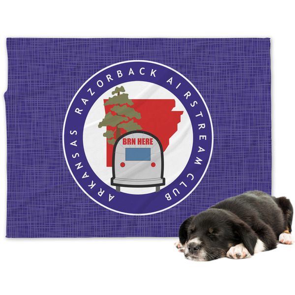 Custom Arkansas Razorback Airstream Club Logo Dog Blanket