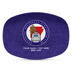 Arkansas Razorback Airstream Club Logo Plastic Platter - Microwave & Oven Safe Composite Polymer