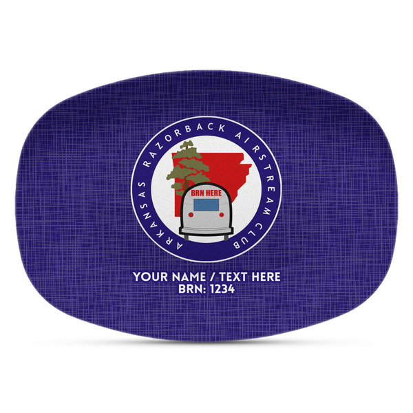 Custom Arkansas Razorback Airstream Club Logo Plastic Platter - Microwave & Oven Safe Composite Polymer