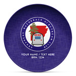 Arkansas Razorback Airstream Club Logo Microwave Safe Plastic Plate - Composite Polymer