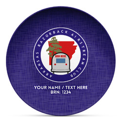Arkansas Razorback Airstream Club Logo Microwave Safe Plastic Plate - Composite Polymer
