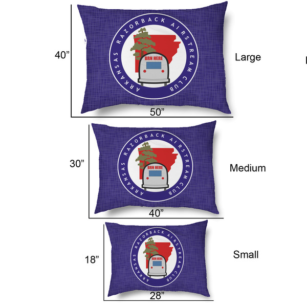Arkansas Razorback Airstream Club Logo Outdoor Dog Beds - SIZE CHART