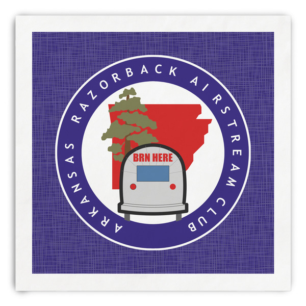Custom Arkansas Razorback Airstream Club Logo Paper Dinner Napkins