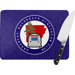 Arkansas Razorback Airstream Club Logo Rectangular Glass Cutting Board
