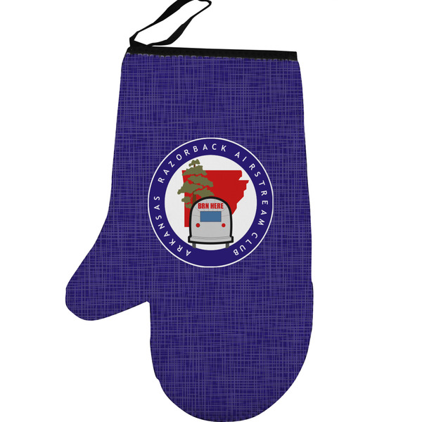 Arkansas Razorback Airstream Club Logo Personalized Oven Mitt - Left