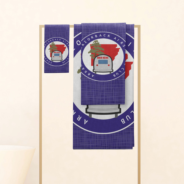 Arkansas Razorback Airstream Club Logo Personalized Towel Set