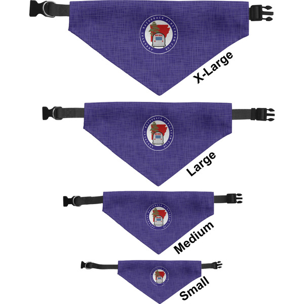 Arkansas Razorback Airstream Club Logo Pet Bandana Sizes