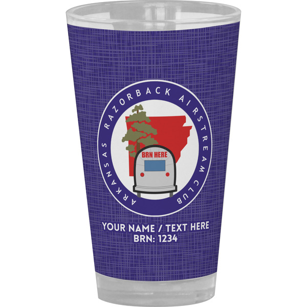 Custom Arkansas Razorback Airstream Club Logo Pint Glass - Full Color