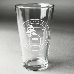 Arkansas Razorback Airstream Club Logo Pint Glass - Laser Engraved