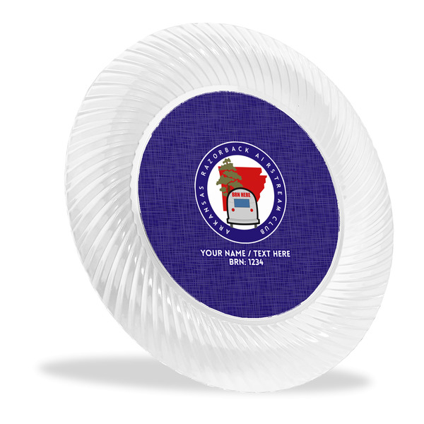 Custom Arkansas Razorback Airstream Club Logo Plastic Party Dinner Plates - 10"