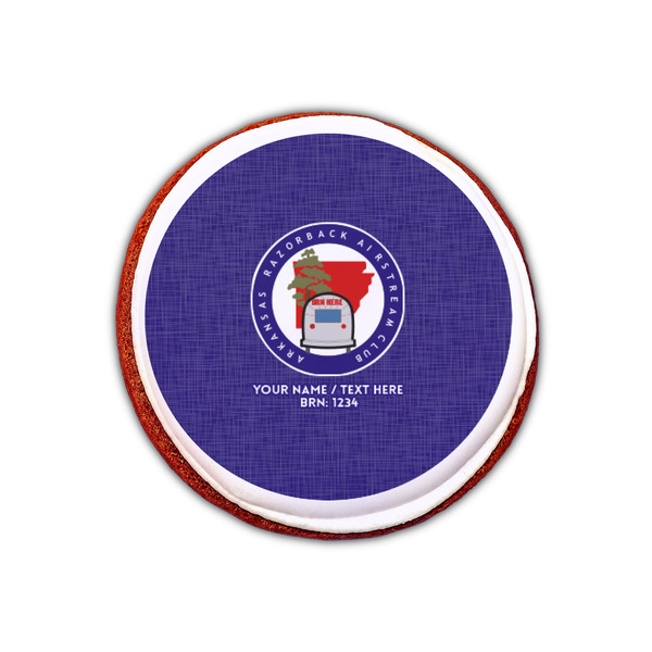 Arkansas Razorback Airstream Club Logo Printed Icing Circle - XSmall - On Cookie