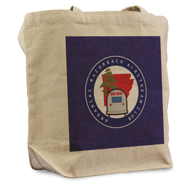 Custom Arkansas Razorback Airstream Club Logo Reusable Cotton Grocery Bag