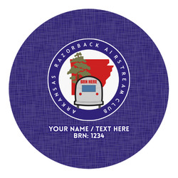 Arkansas Razorback Airstream Club Logo Round Decal