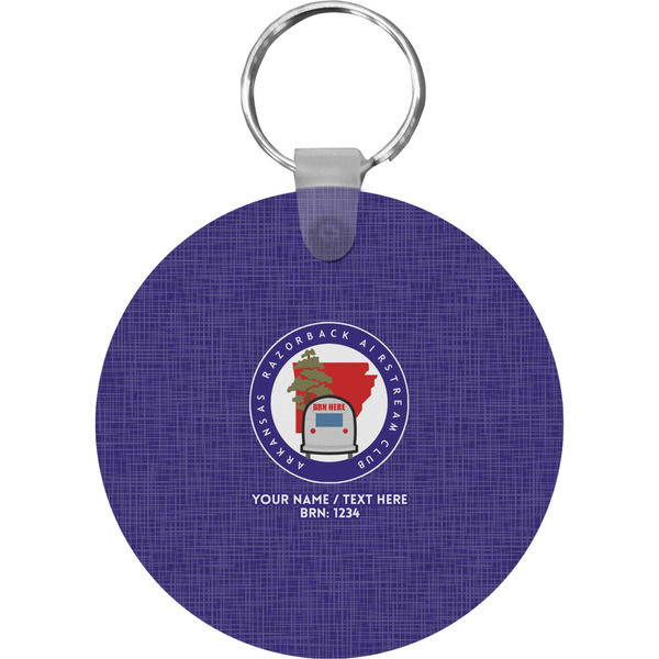 Arkansas Razorback Airstream Club Logo Round Keychain (Personalized)