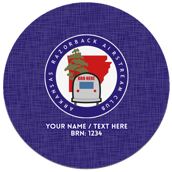 Arkansas Razorback Airstream Club Logo Round Mousepad - APPROVAL