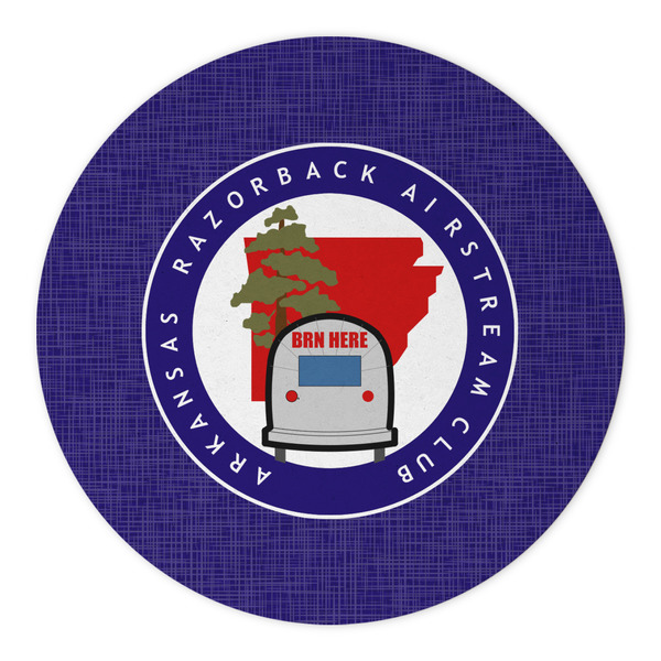 Arkansas Razorback Airstream Club Logo Round Paper Coaster - Approval