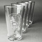 Arkansas Razorback Airstream Club Logo Pint Glasses - Laser Engraved - Set of 4