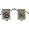 Arkansas Razorback Airstream Club Logo Burlap Gift Bag - Small - Double-Sided