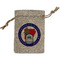 Arkansas Razorback Airstream Club Logo Burlap Gift Bag - Small - Single-Sided