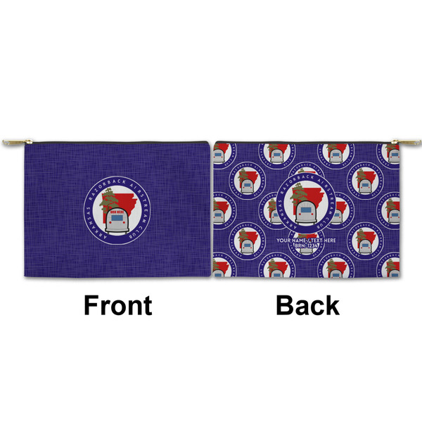 Arkansas Razorback Airstream Club Logo Small Zipper Pouch Approval (Front and Back)