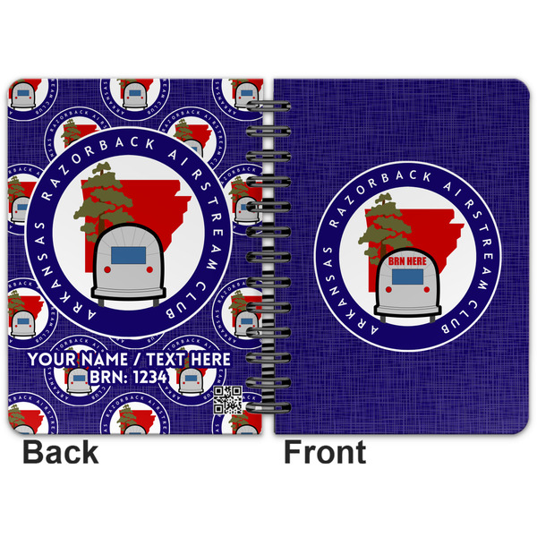 Arkansas Razorback Airstream Club Logo Spiral Journal 5 x 7 - Apvl