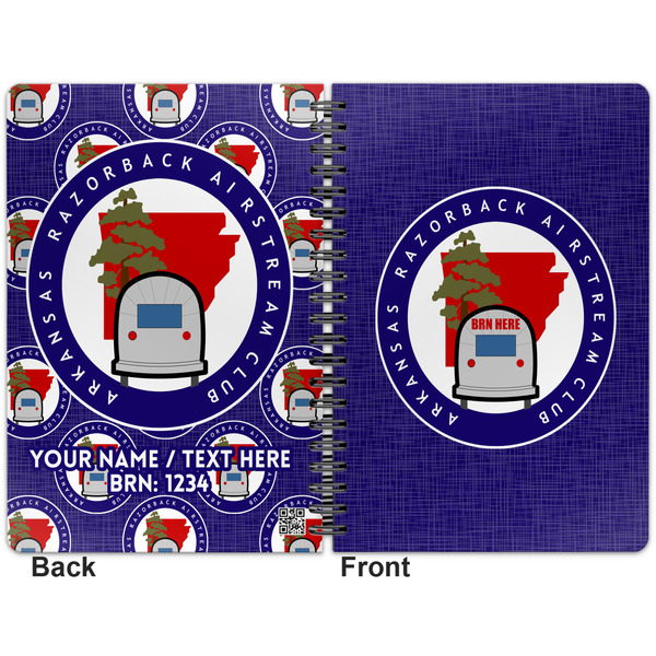 Arkansas Razorback Airstream Club Logo Spiral Journal 7 x 10 - Apvl