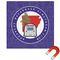 Arkansas Razorback Airstream Club Logo Square Car Magnet - 6"