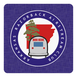 Arkansas Razorback Airstream Club Logo Square Decal