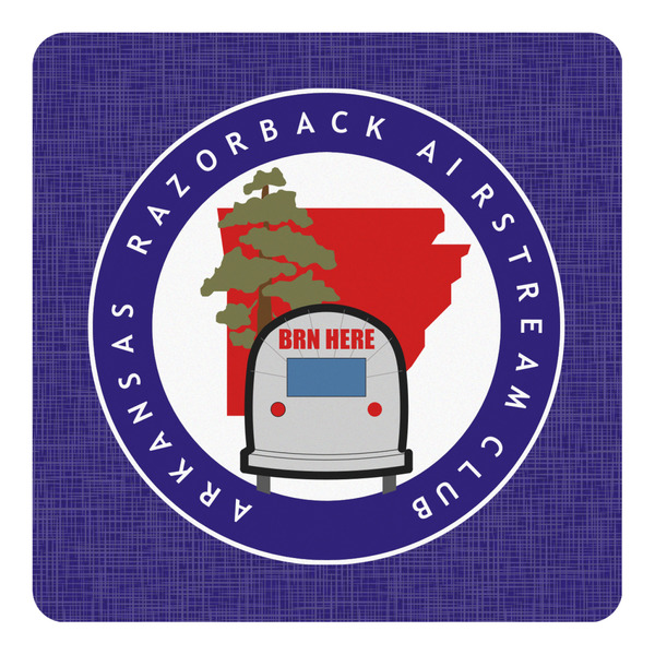 Custom Arkansas Razorback Airstream Club Logo Square Decal