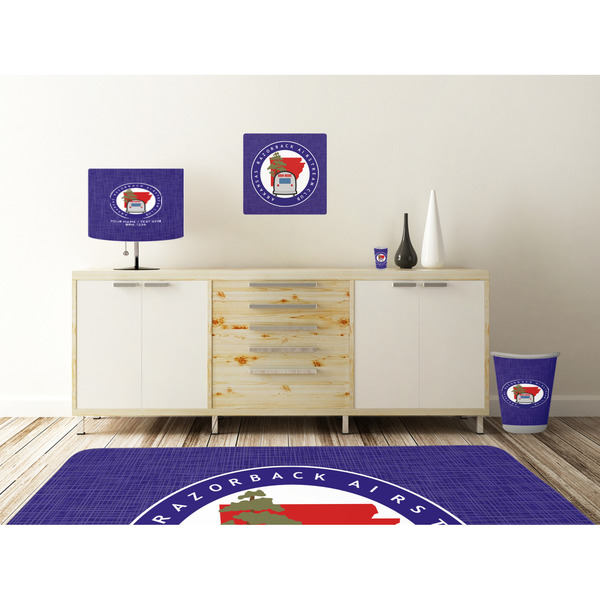 Arkansas Razorback Airstream Club Logo Square Wall Decal Wooden Desk