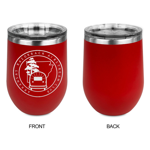 Arkansas Razorback Airstream Club Logo Stainless Wine Tumblers - Red - Single Sided - Approval
