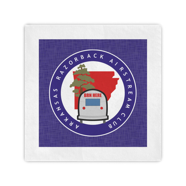Custom Arkansas Razorback Airstream Club Logo Cocktail Napkins