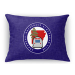 Arkansas Razorback Airstream Club Logo Rectangular Throw Pillow Case