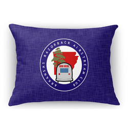 Arkansas Razorback Airstream Club Logo Rectangular Throw Pillow Case