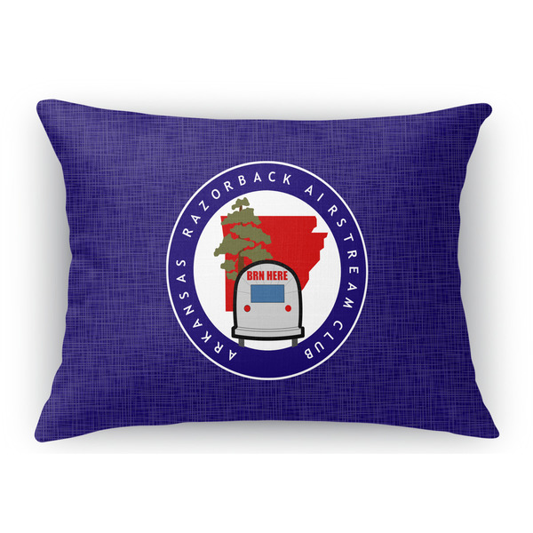 Custom Arkansas Razorback Airstream Club Logo Rectangular Throw Pillow Case