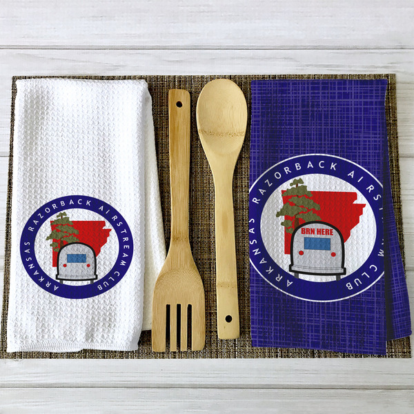 Arkansas Razorback Airstream Club Logo Waffle Weave Towels - 2 Print Styles