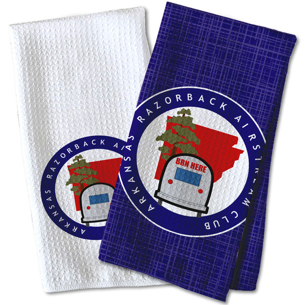 Arkansas Razorback Airstream Club Logo Waffle Weave Towels - Two Print Styles
