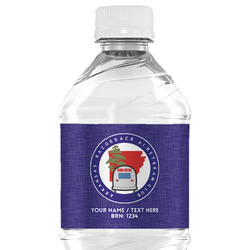 Arkansas Razorback Airstream Club Logo Water Bottle Labels - Custom Sized