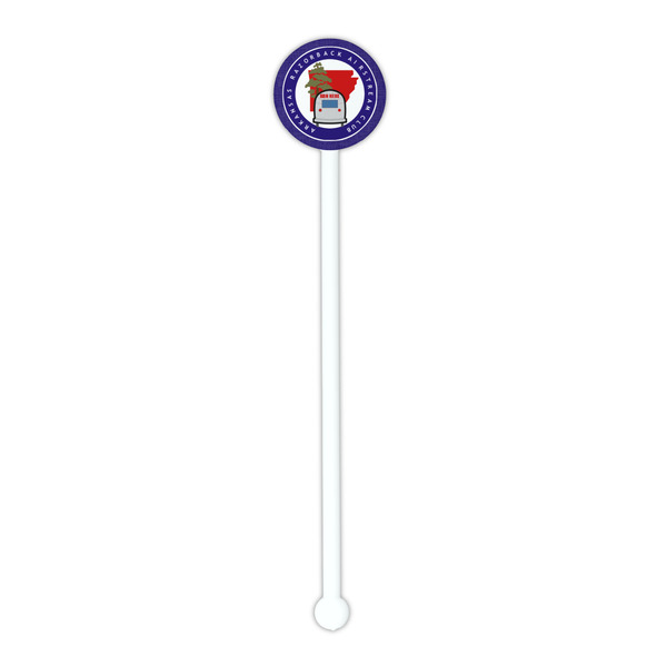 Arkansas Razorback Airstream Club Logo White Plastic 5.5" Stir Stick - Round - Single Stick