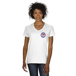 Arkansas Razorback Airstream Club Logo Women's V-Neck T-Shirt - White