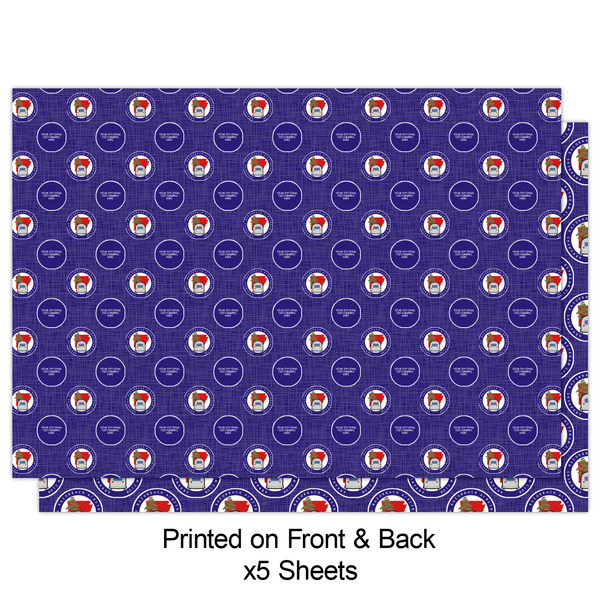 Arkansas Razorback Airstream Club Logo Wrapping Paper Sheet - Double Sided - Front