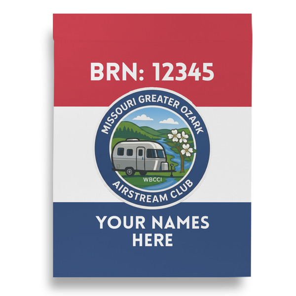 Missouri Greater Ozark Airstream Club Garden Flags - Large - Single Sided - FRONT