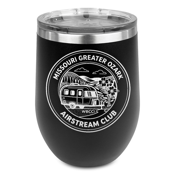 Custom Missouri Greater Ozark Airstream Club Stemless Stainless Steel Wine Tumbler