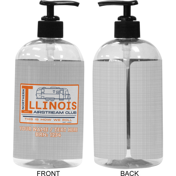 Northern Illinois Airstream Club Logo 16 oz Plastic Liquid Dispenser (Approval) - Black