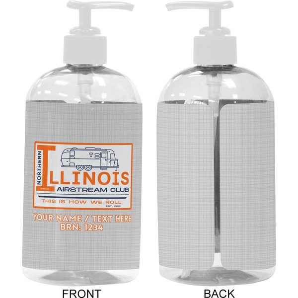 Northern Illinois Airstream Club Logo 16 oz Plastic Liquid Dispenser - Approval - White