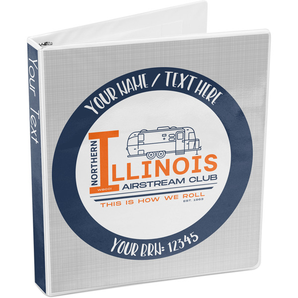 Northern Illinois Airstream Club Logo 3-Ring Binder - 1" - Angled