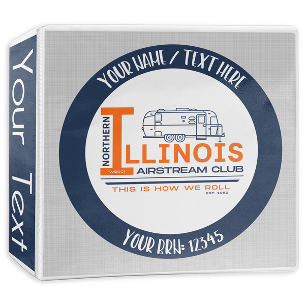 Custom Northern Illinois Airstream Club Logo 3-Ring Binder - 3 inch