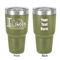 Northern Illinois Airstream Club Logo 30 oz Stainless Steel Tumbler - Olive - Double-Sided