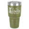 Northern Illinois Airstream Club Logo 30 oz Stainless Steel Tumbler - Olive - Single-Sided