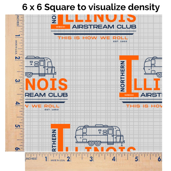 Northern Illinois Airstream Club Logo 6x6 Swatch of Fabric